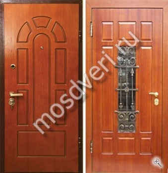 Металлическая дверь МДФ со стеклом и ковкой - купить от производителя Мосдвери Металлическая дверь МДФ со стеклом и ковкой